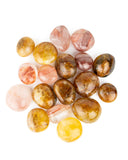 Golden Healer/Fire Quartz Palm Stones - 19 pcs (#225897)