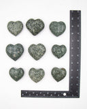 Green Dalmatian Jasper Heart (50mm)