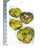 Green Opal Hearts - 4 pcs (#225899)