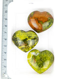 Green Opal Hearts - 3 pcs (#225901)