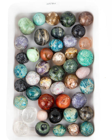 Hand Polished Tumbled Stones - 44 pcs(#225657)