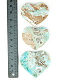 Hemimorphite Hearts - 3 pcs (#226571)