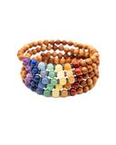 Chakra Wood Bead Bracelet