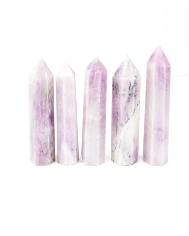 Kunzite Polished Points - 5 pcs (#226639)