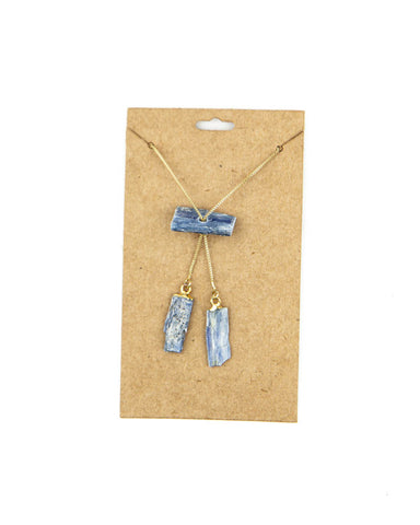 Blue Kyanite Trio Necklace