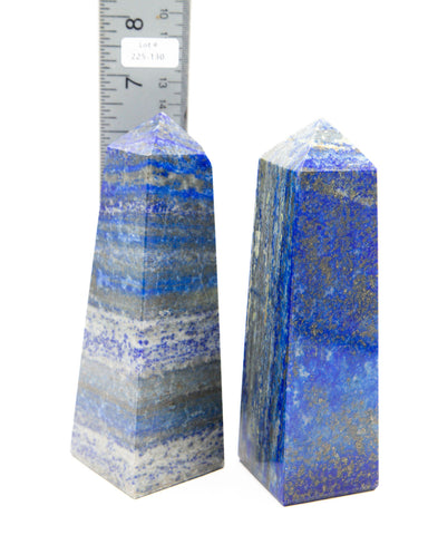 Lapis Lazuli Obelisks - 2 pcs / 3.93 lb (#225130)