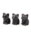 Large Garnet Cat Carving