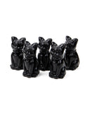 Large Obsidian Cat Carving