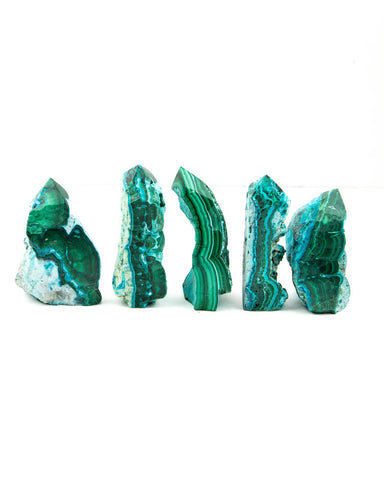 Malachite/Chrysocolla Points - 5 pcs (#226328)