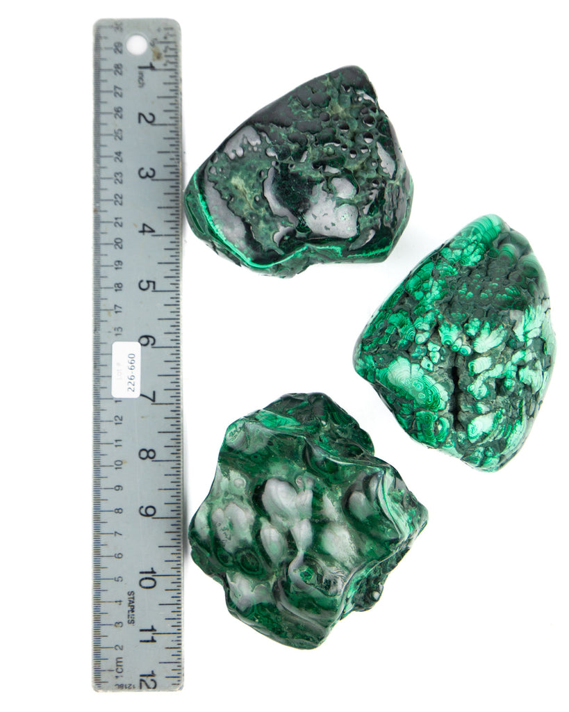 Malachite Free Forms - 3 pcs (#226660)