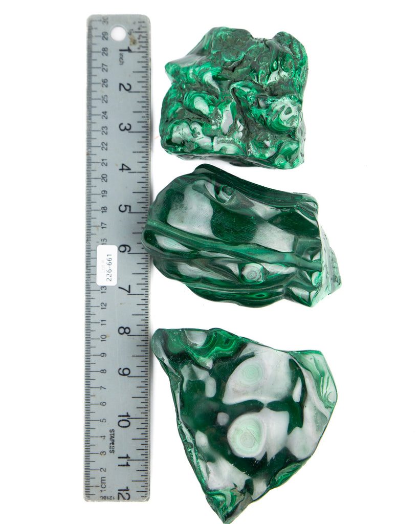 Malachite Free Forms - 3 pcs (#226661)