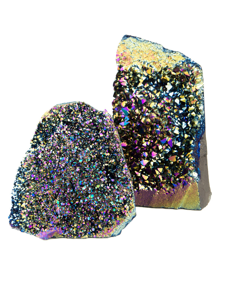 Metallic Plated Amethyst Druzy - 2 pcs (#226707)