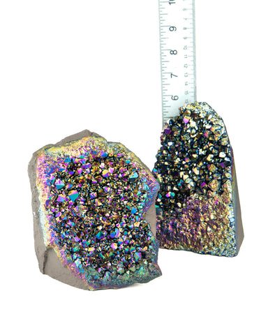 Metallic Plated Amethyst Druzy - 2 pcs (#226708)