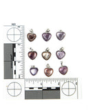 Mica Lepidolite Heart Pendant