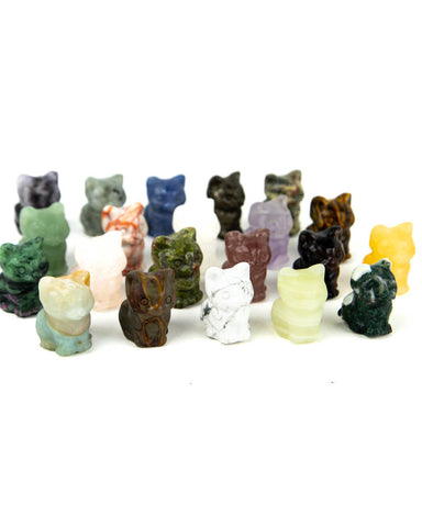 Assorted Cute Cat Carving - 30mm