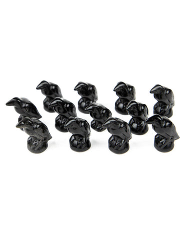 Mini Raven Carving - Obsidian