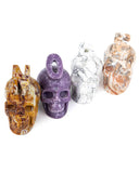 "NOPE" Skull Carvings - 4 pcs (#226143)