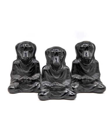 Namaste Dog Carving (Obsidian)