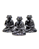 Namaste Frog Carving (Obsidian)