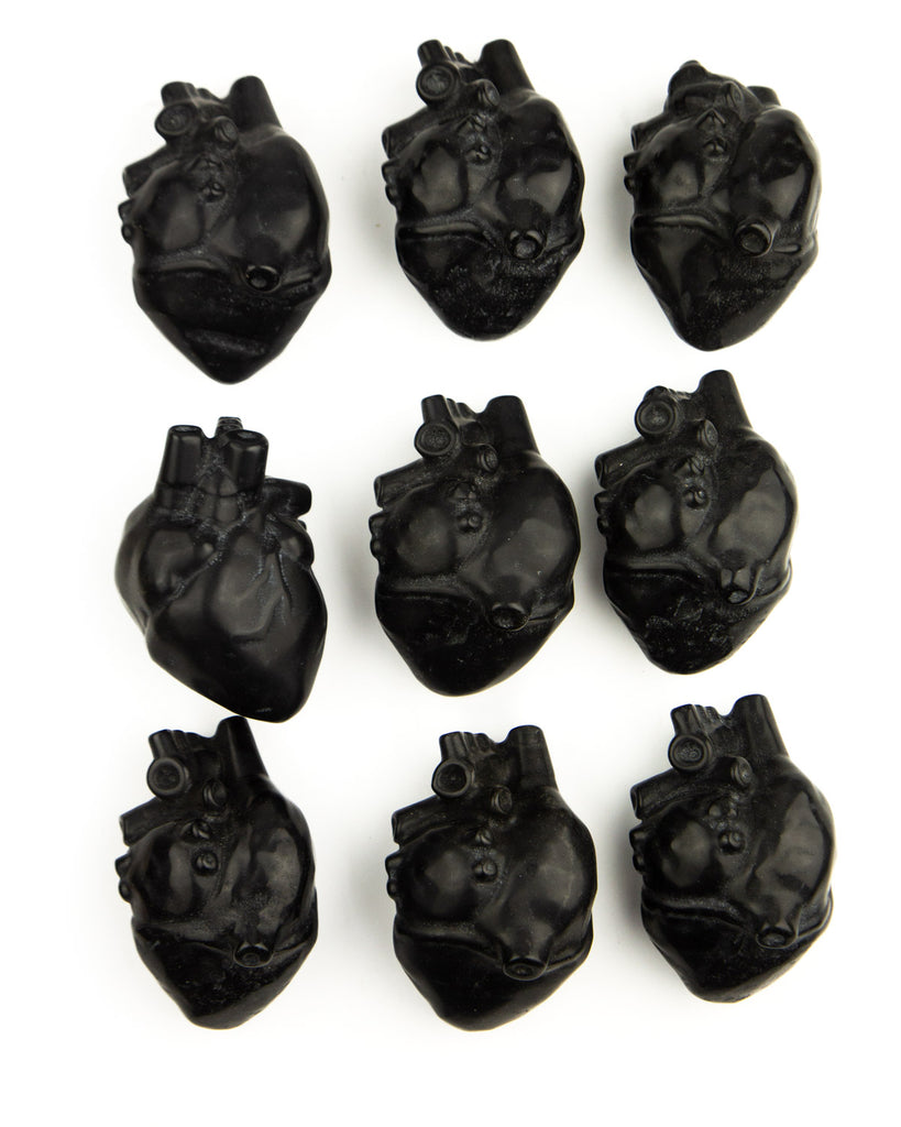 Obsidian Anatomical Heart Carving