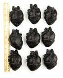 Obsidian Anatomical Heart Carving