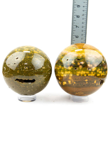 Ocean Jasper Spheres - 2 pcs (#226291)