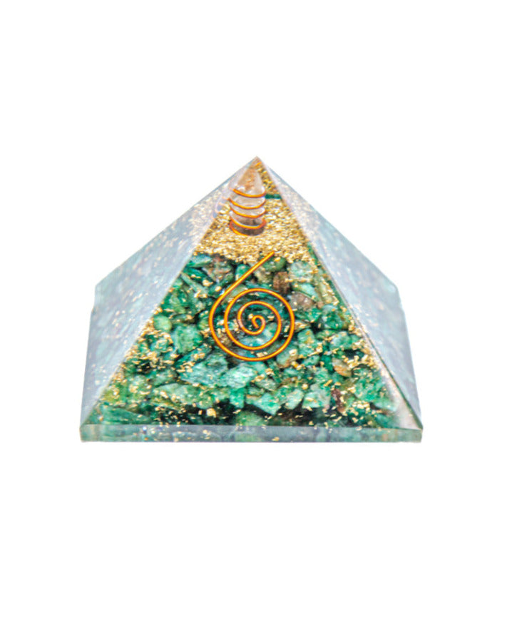 Orgonite Pyramid - Mica/Green Aventurine