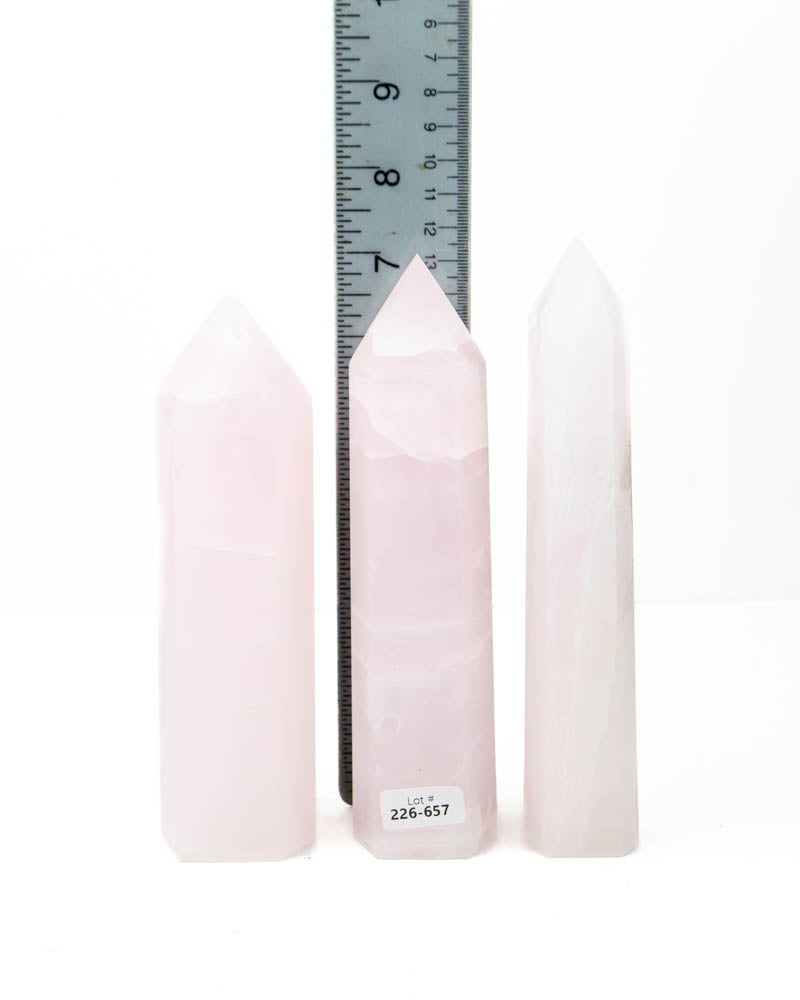 Pink Calcite Towers - 3 pcs (#226657)