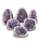 Polished Cut Base Amethyst Druzy - 6 pcs (#226120)