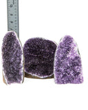 Polished Cut Base Amethyst Druzy - 3 pcs (#226121)