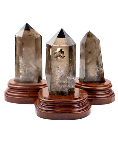 Polished Smoky Quartz on Base - 3 pcs (#226342)