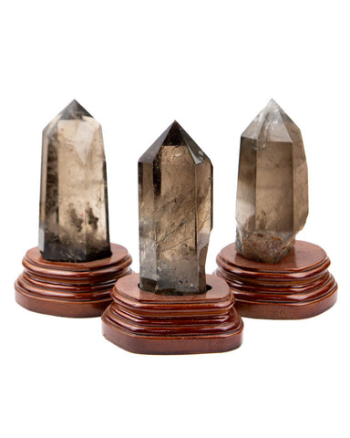 Polished Smoky Quartz on Base - 3 pcs (#226343)