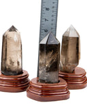 Polished Smoky Quartz on Base - 3 pcs (#226343)