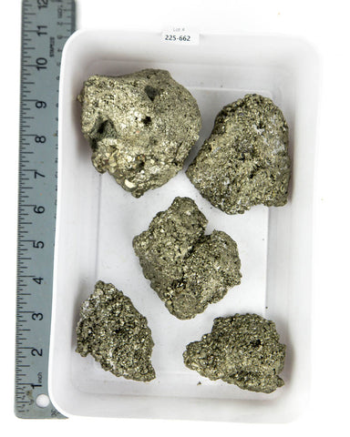 Rough Pyrite Specimens - 5 pcs (#225662)