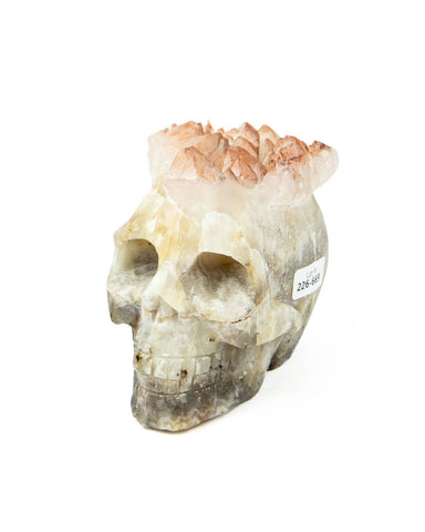 Red Tipped Amethyst Skull - 2.51 lb (#226669)