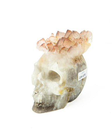 Red Tipped Amethyst Skull - 2.04 lb (#226670)