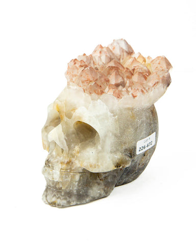 Red Tipped Amethyst Skull - 2.87 lb (#226672)