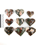 Red Moss Agate Hearts