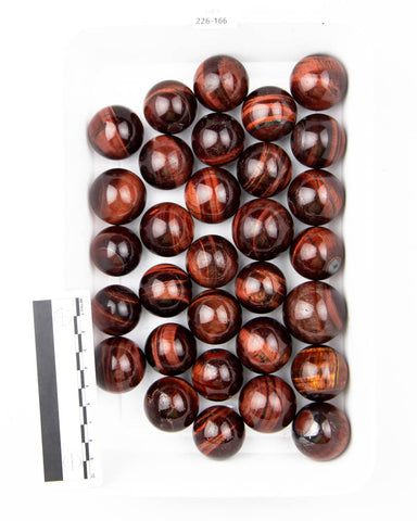 Red Tigers Eye Spheres - 29 pcs (#226166)