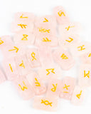 Rose Quartz Flat Runes Set