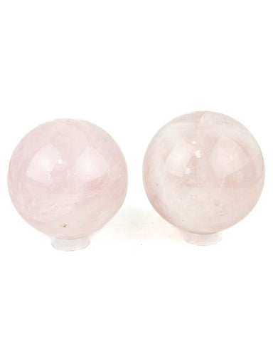 Rose Quartz Spheres - 2 pcs (#226133)