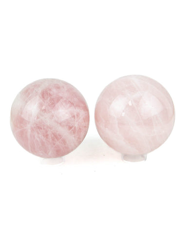 Rose Quartz Spheres - 2 pcs (#226134)