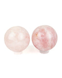 Rose Quartz Spheres - 2 pcs (#226135)