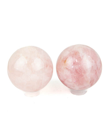 Rose Quartz Spheres - 2 pcs (#226135)