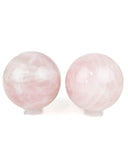 Rose Quartz Spheres - 2 pcs (#226136)