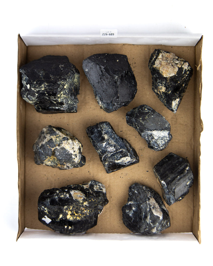 Rough Black Tourmaline - 9 pcs (#226689)