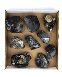 Rough Black Tourmaline - 9 pcs (#226689)