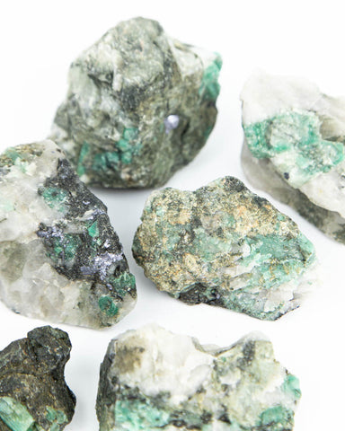 Rough Emerald - 6 pcs / 3.69 lb (#225534)