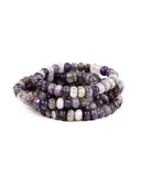 Roundelle Bracelet - Chevron Amethyst