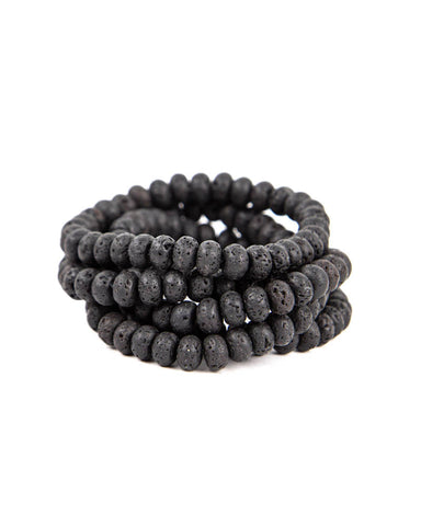 Roundelle Bracelet - Lava Rock